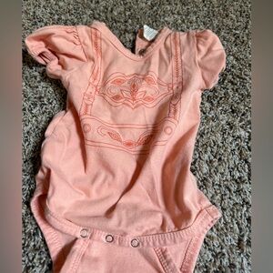 kate quinn Gretel Lederhosen Puff Sleeve Bodysuit in Peach Blossom